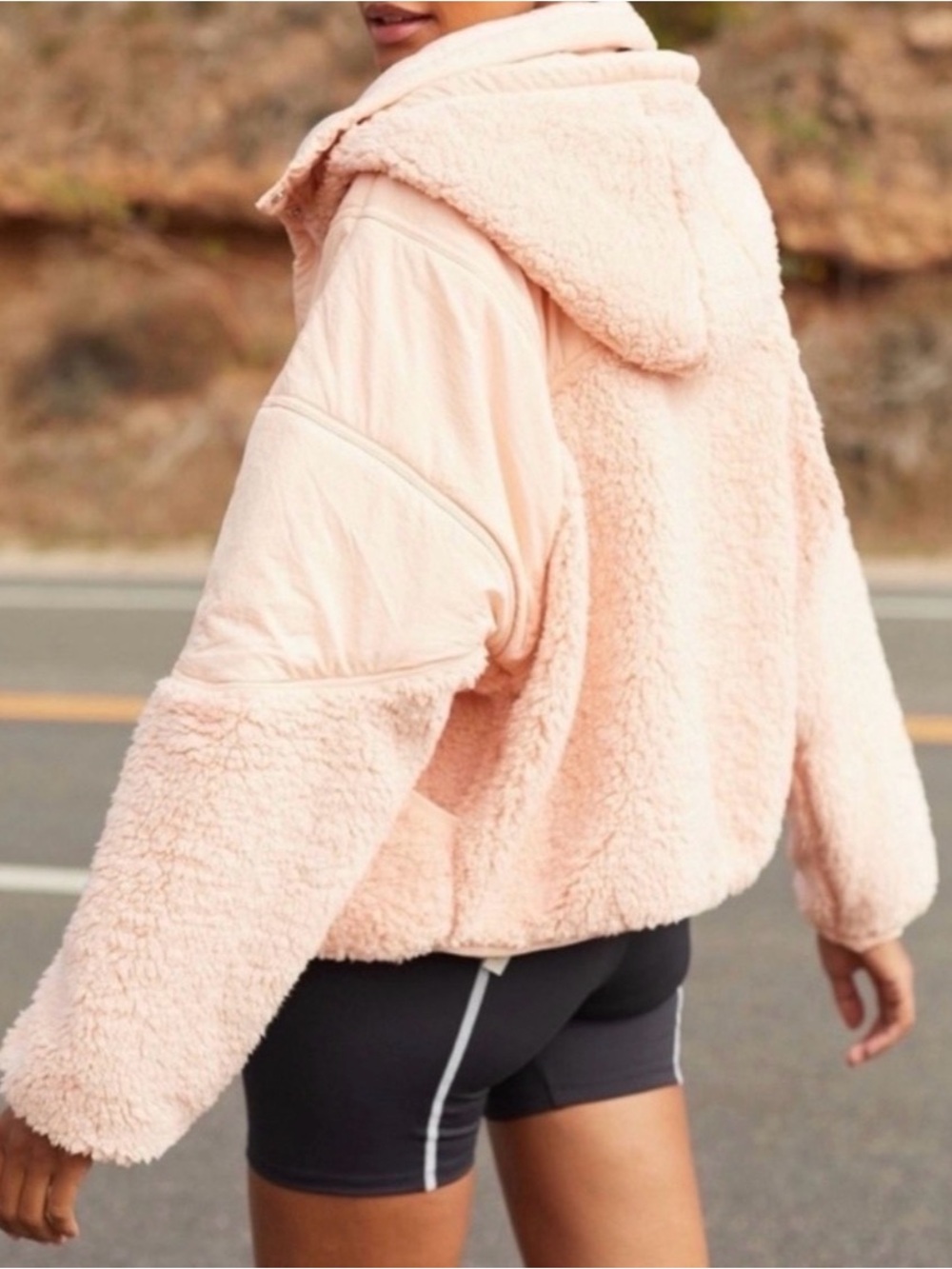 FP Movement Adventure Awaits Fleece Jacket Peach Champagne S